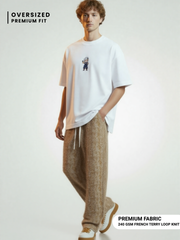 Uzui Soundwave Premium Tee – 240 GSM - White - VoxStella