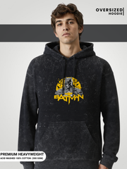 Batman DC 300 GSM Acid Washed Oversized Hoodie | Voxstella - VoxStella