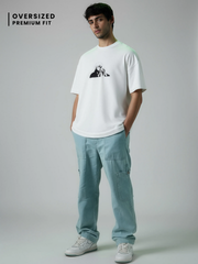 Silver Spirit Peeker Premium Tee – White | 240 GSM - VoxStella