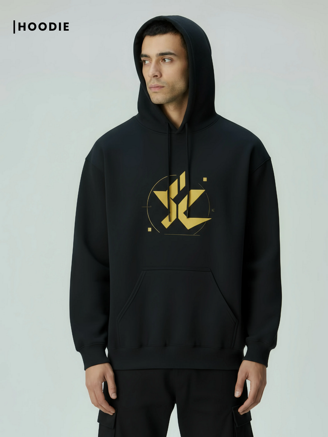 Voxstella Gold Emblem Premium Hoodie | 300 GSM Cotton Fleece