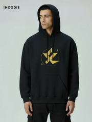 Voxstella Gold Emblem Premium Hoodie | 300 GSM Cotton Fleece