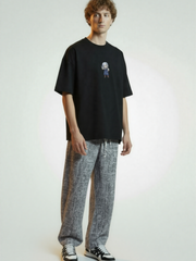 Uzui Soundwave Premium Tee – 240 GSM - Black - VoxStella