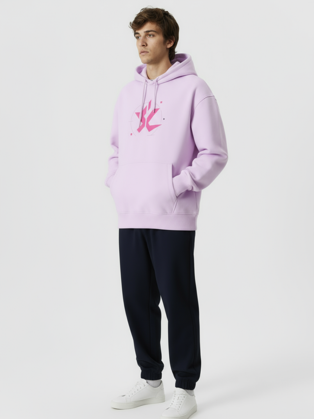 Unisex Oversized Hoodie – Light Baby Pink | 400 GSM Cotton - VoxStella