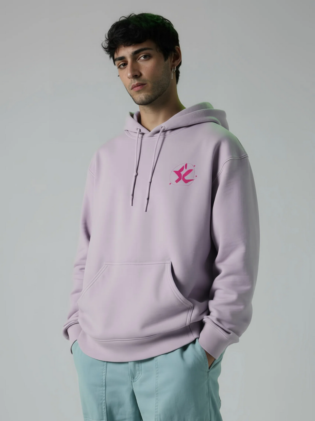 Voxstella Light Baby Pink Premium Hoodie | 300 GSM Fleece