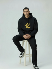 Voxstella Gold Emblem Premium Hoodie | 300 GSM Cotton Fleece