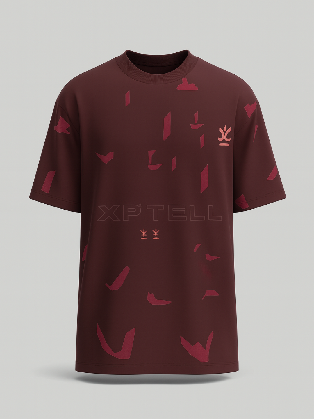 Crimson Reverie – Unisex AOP Oversized Tee (240 GSM) - VoxStella