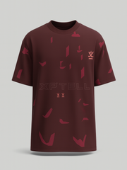 Crimson Reverie – Unisex AOP Oversized Tee (240 GSM) - VoxStella