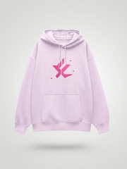 Unisex Oversized Hoodie – Light Baby Pink | 400 GSM Cotton - VoxStella