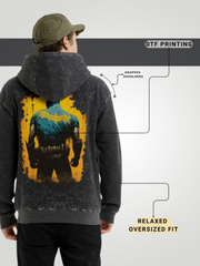 Batman DC 300 GSM Acid Washed Oversized Hoodie | Voxstella - VoxStella