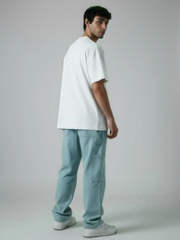 Silver Spirit Peeker Premium Tee – White | 240 GSM - VoxStella
