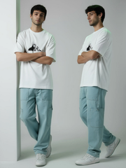 Silver Spirit Peeker Premium Tee – White | 240 GSM - VoxStella