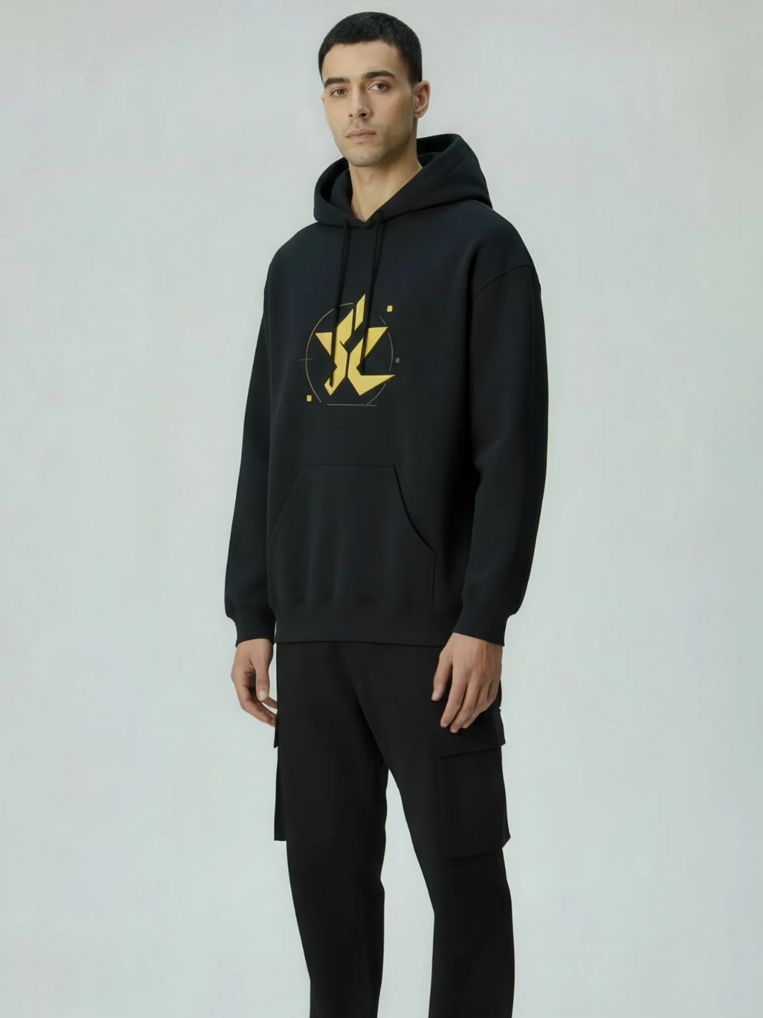 Voxstella Gold Emblem Premium Hoodie | 300 GSM Cotton Fleece