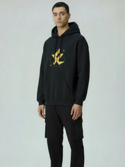 Voxstella Gold Emblem Premium Hoodie | 300 GSM Cotton Fleece