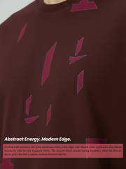 Crimson Reverie – Unisex AOP Oversized Tee (240 GSM) - VoxStella