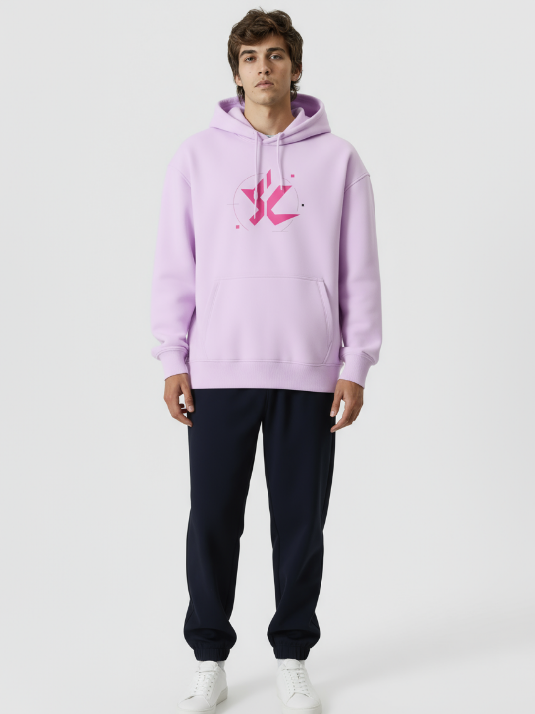 Unisex Oversized Hoodie – Light Baby Pink | 400 GSM Cotton - VoxStella
