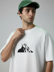 Silver Spirit Peeker Premium Tee – White | 240 GSM - VoxStella