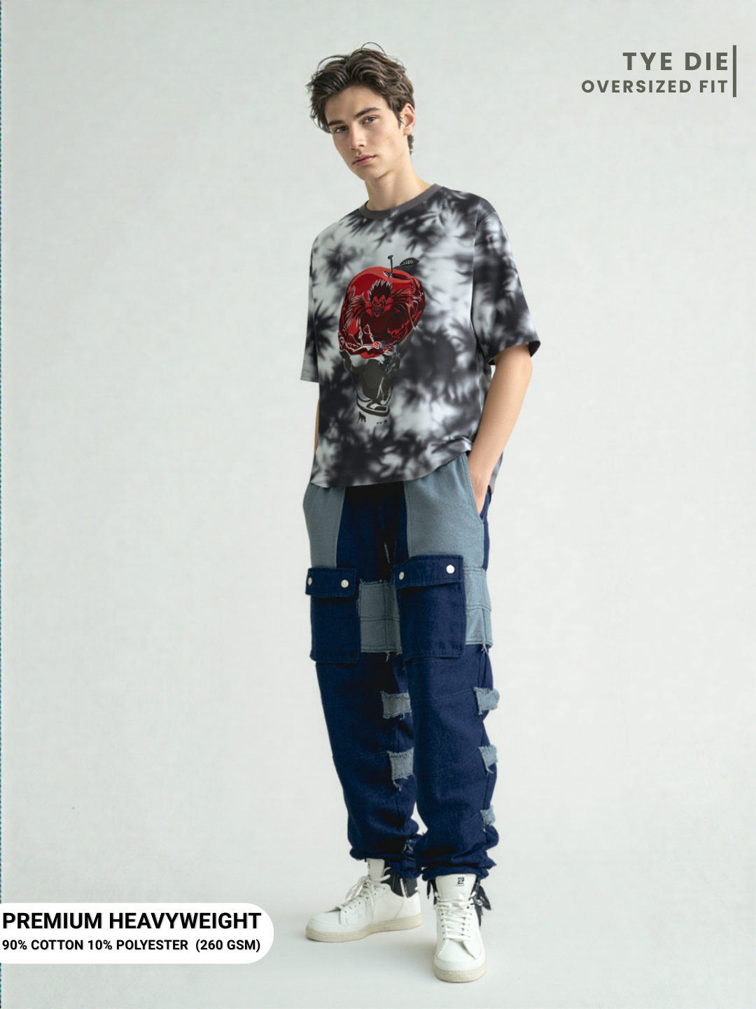 Shinigami Vision Tie-Dye Oversized Tee - VoxStella